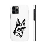 German Shepherd Case Mate Tough Phone Cases, Over 30 Sizes, Impact Resistant, Rubber Liner, FREE Shipping, Made in USA!!