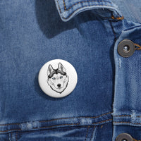 Siberian Husky Custom Pin Buttons
