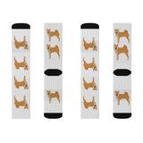 Shiba Inu Sublimation Socks, 3 Sizes, Polyester/Spandex, FREE  Shipping, Made in USA!!