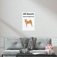 Shiba Inu Premium Matte Vertical Poster, 7 Sizes, Indoor Use, 175 gsm Fine Art Paper, FREE Shipping, Made in USA!!