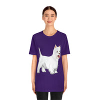 West Highland White Terrier Unisex Jersey Short Sleeve Tee, S - 3XL, Cotton, Light Fabric, FREE Shipping, Made in USA!!