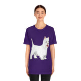 West Highland White Terrier Unisex Jersey Short Sleeve Tee, S - 3XL, Cotton, Light Fabric, FREE Shipping, Made in USA!!