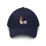 Basset Hound Unisex Twill Hat, Cotton Twill, Adjustable Velcro Closure, FREE Shipping, Made in USA!!