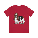 Basset Hound Unisex Jersey Short Sleeve Tee, XS - 3XL, 14 Colors, FREE Shipping, Made in USA!!