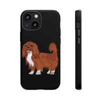 Ruby Cavalier King Charles Spaniel Tough Cases, Matte/Glossy, Outer Shell, 2 Layer Case For Protection, Over 30 Cases!!