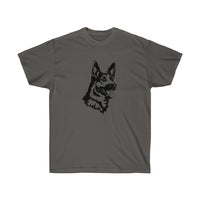 German Shepherd Unisex Ultra Cotton Tee, S - 3 XL, 12 Colors, 100% Cotton, Light Fabric, FREE Shipping, Made in USA!!