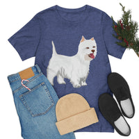 West Highland White Terrier Unisex Jersey Short Sleeve Tee, S - 3XL, Cotton, Light Fabric, FREE Shipping, Made in USA!!