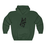 German Shepherd Unisex Heavy Blend Hooded Sweatshirt, S - 5XL, Cotton/Polyester, FREE Shipping, Made in USA!!