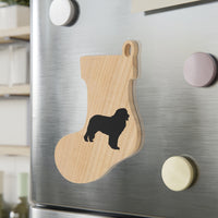 Newfoundland Wooden Ornaments, 6 Shapes, Solid Wood, Magnetic Back, Comes with Red Ribbon, FREE Shipping, Made in USA!!