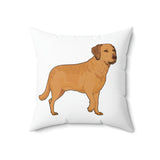 Chesapeake Bay Retriever Spun Polyester Square Pillow, 4 Sizes, Polyester, Double Sided Print, FREE Shipping, Made in USA!!