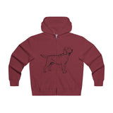 Labrador Retriever Hoodies, Men's Lightweight Zip Hooded Sweatshirt