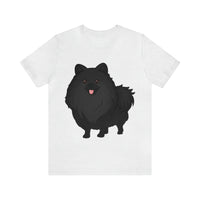 Black Pomeranian Unisex Jersey Short Sleeve Tee, S - 3XL, 16 Colors, Cotton, Light Fabric, FREE Shipping, Made in USA!!