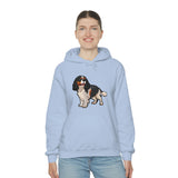 Tricolor Cavalier King Charles Spaniel Unisex Heavy Blend Hooded Sweatshirt, S - 5XL, 12 Colors, FREE Shipping, Made in Usa!!