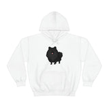 Black Pomeranian Unisex Heavy Blend™ Hooded Sweatshirt, S - 3XL, 6 Colors, Cotton/Polyester, FREE Shipping, Made in USA!!