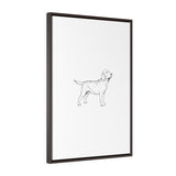 Labrador Retriever Vertical Framed Premium Gallery Wrap Canvas