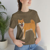 Shiba Inu Unisex Jersey Short Sleeve Tee, S - 3XL, 16 Colors, 100% Cotton, Light Fabric, FREE Shipping, Made in USA!!