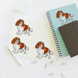 Cavalier King Charles Spaniel Sticker Sheets, 2 Image Sizes, 3 Image Surfaces, Water Resistant Vinyl, FREE Shipping, Made in USA!!