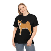 Shiba Inu Unisex Heavy Cotton Tee, Cotton, Medium Fabric, S - 5XL, 12 Colors, FREE Shipping, Made in USA!!