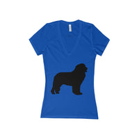 Newfoundland Women's Jersey Short Sleeve Deep V-Neck Tee