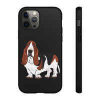 Basset Hound Tough Cases, 33 Sizes, Google, Samsung, iPhone, Matte or Glossy, Impact Resistant, Dual Layer Case, FREE Shipping, Made in USA!!