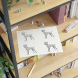 Weimaraner Sticker Sheets, 2 Image Sizes, 3 Image Surfaces, Water Resistant Vinyl, FREE Shipping, Made in USA!!