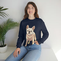 French Bulldog Unisex Heavy Blend Crewneck Sweatshirt, S - 3XL, 6 Colors, Loose Fit, Cotton/Polyester, FREE Shipping, Made in USA!!