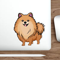 Pomeranian Die-Cut Stickers, Water Resistant Vinyl, 5 Sizes, Matte Finish, Indoor/Outdoor, FREE Shipping, Made in USA!!