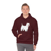 West Highland White Terrier Unisex Heavy Blend™ Hooded Sweatshirt, S - 5XL, Cotton/Polyester, FREE Shipping, Made in USA!!