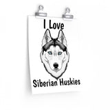 Siberian Husky Premium Matte vertical posters
