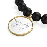 Labrador Retriever Matte Onyx Bracelet