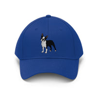 Boston Terrier Unisex Twill Hat, Cotton Twill, Adjustable Velcro Closure, FREE Shipping, Made in USA!!