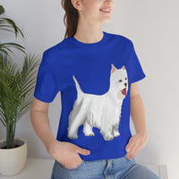 West Highland White Terrier Unisex Jersey Short Sleeve Tee, S - 3XL, Cotton, Light Fabric, FREE Shipping, Made in USA!!