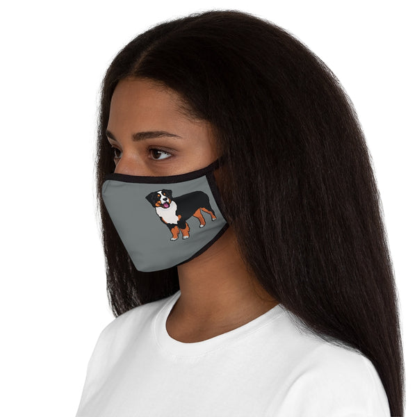 Bernese Mountain Dog Fitted Polyester Face Mask