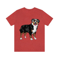 Australian Shepherd Unisex Jersey Short Sleeve Tee, XS-3XL, 14 Colors, Soft Cotton, Light Fabric, FREE Shipping, Made in USA!!