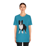 Border Collie Unisex Jersey Short Sleeve Tee, Soft Cotton, XS - 4XL, 12 Colors, FREE Shipping, Made in the USA!!