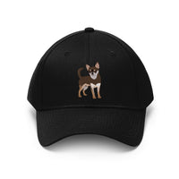 Chihuahua Unisex Twill Hat, 100% Cotton, Adjustable Velcro Closure, 10 Colors, FREE Shipping, Made in the USA!!