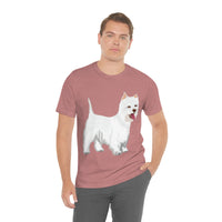 West Highland White Terrier Unisex Jersey Short Sleeve Tee, S - 3XL, Cotton, Light Fabric, FREE Shipping, Made in USA!!