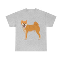 Shiba Inu Unisex Heavy Cotton Tee, Cotton, Medium Fabric, S - 5XL, 12 Colors, FREE Shipping, Made in USA!!