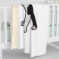 Boston Terrier Sherpa Fleece Blanket, 2 Sizes, Polyester, FREE Shipping, Made in USA!!