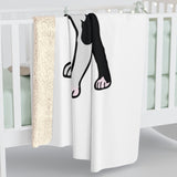 Boston Terrier Sherpa Fleece Blanket, 2 Sizes, Polyester, FREE Shipping, Made in USA!!