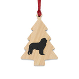 Newfoundland Wooden Ornaments, 6 Shapes, Solid Wood, Magnetic Back, Comes with Red Ribbon, FREE Shipping, Made in USA!!