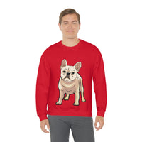 French Bulldog Unisex Heavy Blend Crewneck Sweatshirt, S - 3XL, 6 Colors, Loose Fit, Cotton/Polyester, FREE Shipping, Made in USA!!