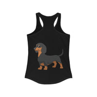 Dachshund  Women's Ideal Racerback Tank, XS - 2XL, 8 Colors, Soft Cotton/Polyester, Extra Light Fabric, FREE Shipping, Made in USA!!
