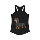 Dachshund  Women's Ideal Racerback Tank, XS - 2XL, 8 Colors, Soft Cotton/Polyester, Extra Light Fabric, FREE Shipping, Made in USA!!
