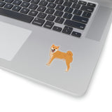 Shiba Inu Kiss-Cut Stickers, Vinyl, 4 Sizes, White or Transparent, Indoor Use, Not Waterproof, Made in USA, FREE Shipping!!