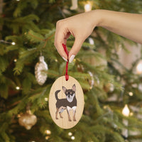 Chihuahua Wooden Christmas Ornaments, 6 Shapes, Magnetic Back, Red Ribbon For Hanging, FREE Shipping!!