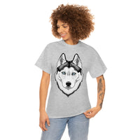 Siberian Husky Unisex Heavy Cotton Tee, S - 5XL, 12 Colors, Light Fabric, FREE Shipping, Made in USA!!