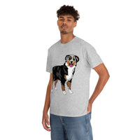 Australian Shepherd Unisex Heavy Cotton Tee, S-5XL, 12 Colors, 100% Cotton, Light Fabric, FREE Shipping, Made in USA!!