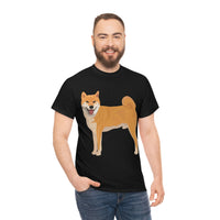 Shiba Inu Unisex Heavy Cotton Tee, Cotton, Medium Fabric, S - 5XL, 12 Colors, FREE Shipping, Made in USA!!