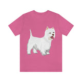 West Highland White Terrier Unisex Jersey Short Sleeve Tee, S - 3XL, Cotton, Light Fabric, FREE Shipping, Made in USA!!